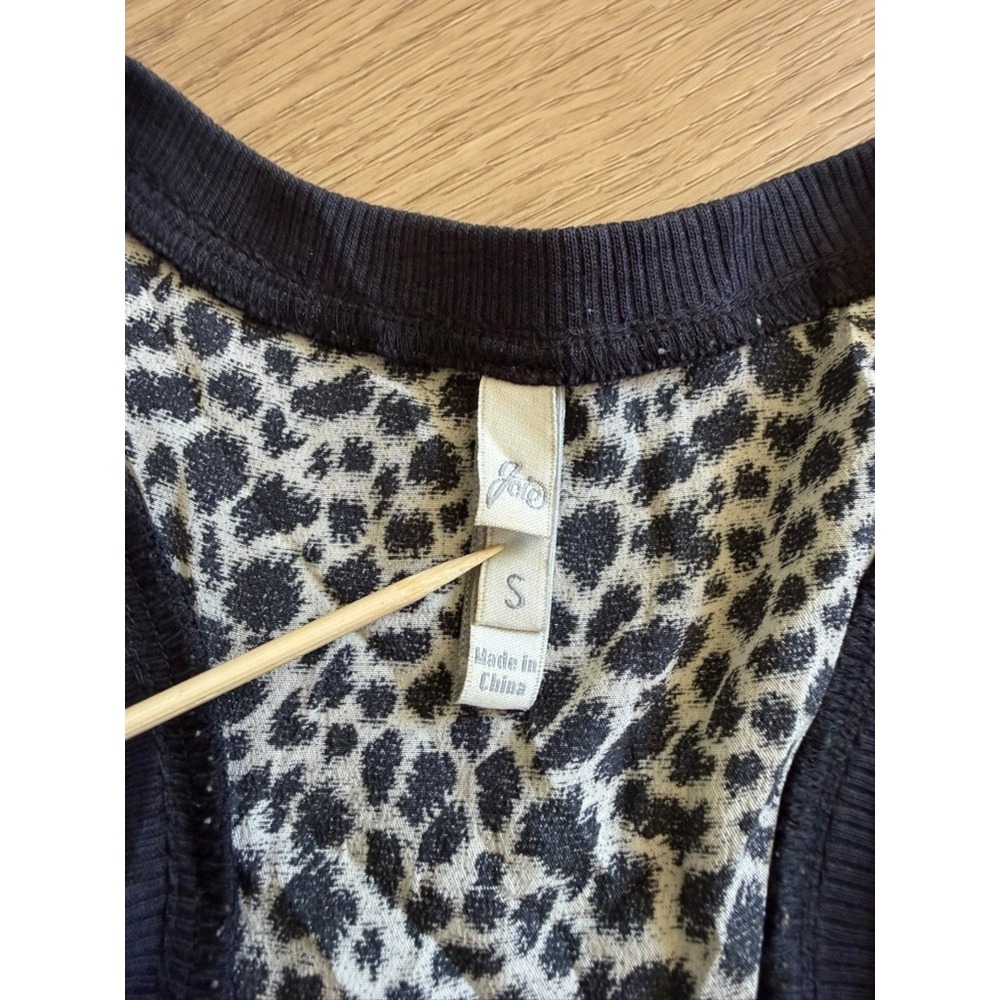 Joie Womens Silk Animal Print Racerback Tank Top Black White Small L10-20145 - Picture 4 of 6